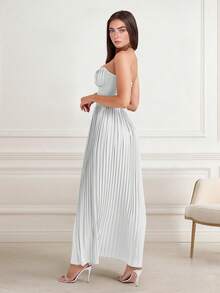 فستان ماكسي أنيق وجذاب للحفلات مع خصر منسدل