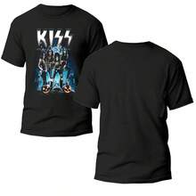 PLAYERA NEGRA ESTAMPADO BANDA ICONICA ROCK KISS 100% ALGODÓN 04 - Negro - Ver 2
