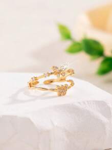 1buc auriu, elegant, lux, la modă, personalizat, cu 26 de litere, design fluture, inel de femeie, ca cadou pentru prieteni, surori, mame, soții, iubite pentru vacanță, ziua de naștere, aniversare, Crăciun