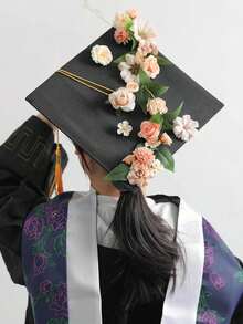 100个香槟色人造迷你花头，丝绸人造梅花头，仿真牡丹玫瑰雏菊花头，适用于DIY花环、蛋糕、婚礼、派对、毕业典礼、帽子、鞋子、花瓶装饰、秋季装饰 - 100PCS 香檳色 - 查看 3