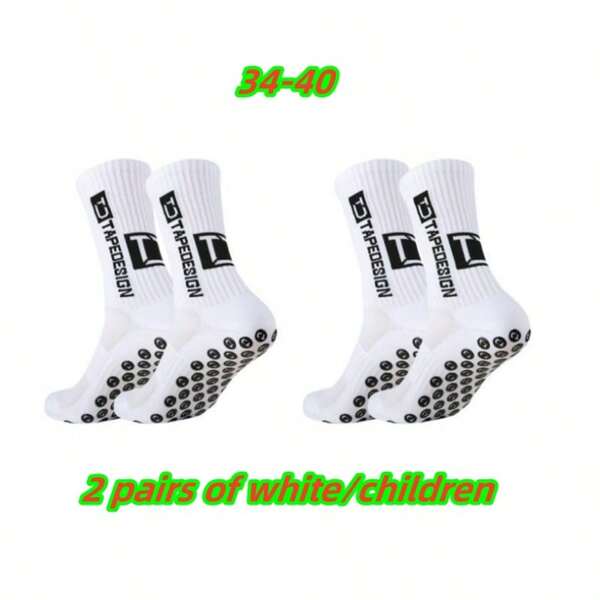 2 Paar Kinder/Mädchen Buchstaben Fußball Socken, Basketball Sport Socken, Yoga Socken