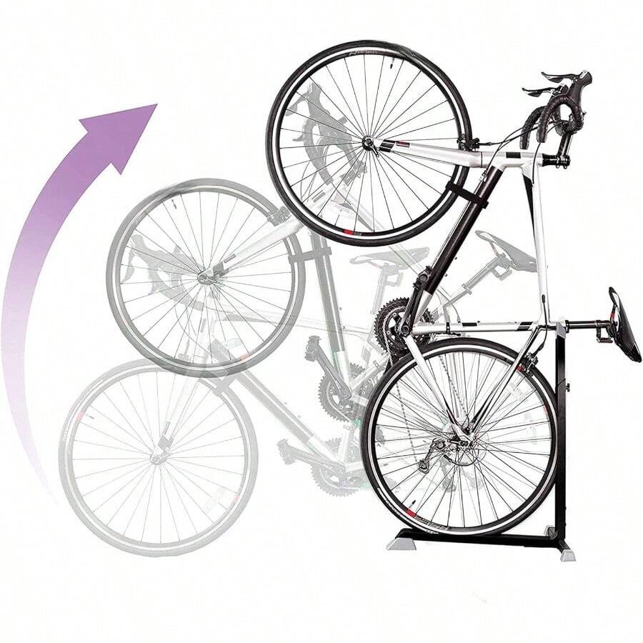 Bicycle Stand, Portable And Stationary Space-Saving Rack With Adjustable Height, For Indoor Bike Storage - 1 Pack - View 1