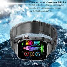 2025 新款男士健康智能手表，2.04 英寸（6.35 厘米）AMOLED 屏幕，ECG、PPG、心率、血压、尿酸监测、睡眠监测智能手表，具有无线通话、语音助手、信息提醒功能，配备 530mAh 超大容量电池，适用于 Android/iOS 女士健身追踪器智能手表，不错的礼物 - 彩色 - 查看 7