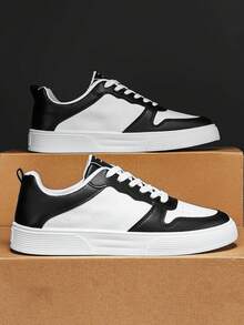 Negro de diseño geométrico de malla transpirable zapatos de los hombres de lona,Zapatillas de tenis para hombres,zapatos planos de poca profundidad,zapatos para correr al aire libre,Zapatillas de deporte casuales simples ligeros - Negro - Ver 5