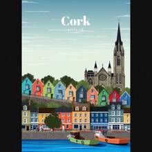1pc/3PCS Images A Wall Arts Posters Modern Travel Amsterdam Tokyo London Iceland Bali Vancouver Travel Posters And Prints Modern Wall Art City Painting Landscape Oil Painting Frameless/Framed Canvas Art ,Wall Art With Frame