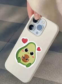 1/3pcs Avocado Eating Cookies Stickers, Cartoon Foodie Style Decorate Your Laptop, Water Bottle, Journal, Skins, Guitars, Helmets, Office Supplies, School, Skateboards, Luggage, And Other Funny Vinyl Record Waterproof Decal
