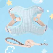 Dog Harness With Leash Set, No Pull Adjustable Reflective Step-In Puppy Pet Vest Harnesses For Small Medium Large Dogs And Cats
