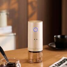 RAF Portable Electric Coffee Grinder - USB Charged 1500mAh, 38-Step Adjustment, Holds Up To 25g (4.06oz) For Espresso/Drip/Cold Brew, With 18650 Lithium Battery, Minimalist Black And White Design, Modern Kitchen Gadget | Rechargeable Coffee Grinder, Espresso Coffee Grinder**