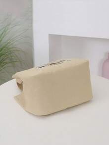 Fashionable Minimalist Tote Bag, Printed With Mischievous Bear Pattern - Lightweight, Zipper Closure, Adjustable Shoulder Strap - Available In Ivory, Khaki, Black - Ideal For Daily Essentials And Casual Outings, Minimalist Handbag | Minimal Design | Material - Multicolor - View 6