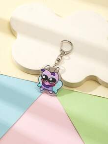 1 件亚克力可爱卡通 Dandy'S World 紫色视频游戏主题钥匙扣吊坠背包装饰/包包配件/书包配件/钱包吊坠/朋友礼物汽车配件包饰背包适合学校哥特 Y2k - 彩色 - 查看 30