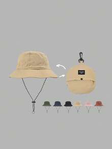 1pc Waterproof Bucket Hat, Packable, Thin & Quick Drying, Outdoor Fishing Sun Hat For MenMen's Sun Hat Summer Hat, Suitable For Summer Outdoor Activities Such As Hiking And Fishing - Stowable Bucket Hat - View 11