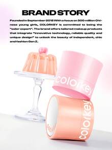 COLORKEY Luminous Blush, Powder Blush, Concealer Base, Soft Texture, Natural Makeup Effect, Long-Lasting, Lightweight And Non-Smudging, Smooth And Durable, Brand Cosmetic Product, Suitable For Women And Girls, Ideal Choice For Autumn/Winter, Can Create Latte Makeup, Y2K Makeup, 90s Makeup, Cool Girl Makeup, Lip Makeup Matching, Bridal Makeup, Valentine's Day Gift - 06 Coral Crush - View 12