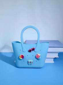 1 Pezzo Nuova Decorazione Vita Marina Borsa Tote In Silicone Cava, Borsa Genitore-Bambino Fai Da Te, Borsa Telefonica Forata, Borsa Da Spiaggia, Borsa A Mano, Borsa Maternità, Adatta Per Uscite
