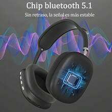 Headband Wireless Headset, Bluetooth Headset, Built-In Call Microphone, TF Support, 3.5mm Cable Connection - Đỏ - Xem 3