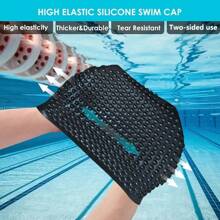 1 Silicone Swim Cap, High Elasticity, Thick Design Suitable For Long And Short Hair, Keeps Hair Dry, Easy To Remove, Ideal For Outdoor Water Sports, Durable Swimming Accessories - Suitable For Valentine's Day, Mother's Day, Carnival, Beach Essentials, Beach Accessories, Pool Float