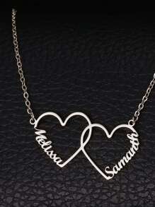 1 Peça Colar Personalizado com 1-5 Nomes, Colar Pingente Multi-Amor, Colar com Nome em Inglês da Família, Colar de Corrente Cubana de Aço Inoxidável para Homens e Mulheres, Colar Personalizado de Fonte Romântica e da Moda, Presente do Dia das Mães, Clássico e Elegante, Adequado para Família, Melhor Amigo, Material Escolar, Estudantes do Ensino Médio, Estudantes do Ensino Fundamental, Estudantes Universitários, Calouro, Segundo Ano, Estudantes Iniciantes, Estudantes Universitários