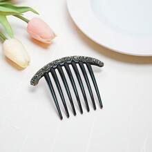 Bộ 3 lược cài tóc sang trọng và thanh lịch 11cm, đính ngọc trai giả và đá pha lê, thích hợp cho kiểu tóc lệch bên của nữ, quà tặng đám cưới, quà tặng cho phù dâu, phụ kiện tóc, phụ kiện đội đầu, quà tặng Ngày của Mẹ. - màu đen - Xem 6