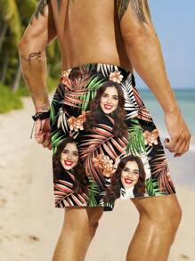 Personalisierte Herren Strand Shorts mit individualisierten Designs wie Porträts, Kinder, Haustiere, Cartoons, Urlaubsthemen, lustig und interessant
