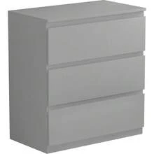 Vida Designs Denver Drawer Chests (White, 3 Drawer) - Grey - View 8
