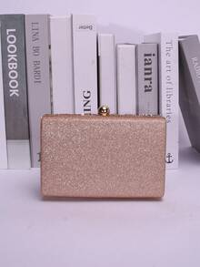 Rhinestone Glitter Clutch Bag, Luxury Women Evening Bag For Party, Wedding - Rose Gold - View 5