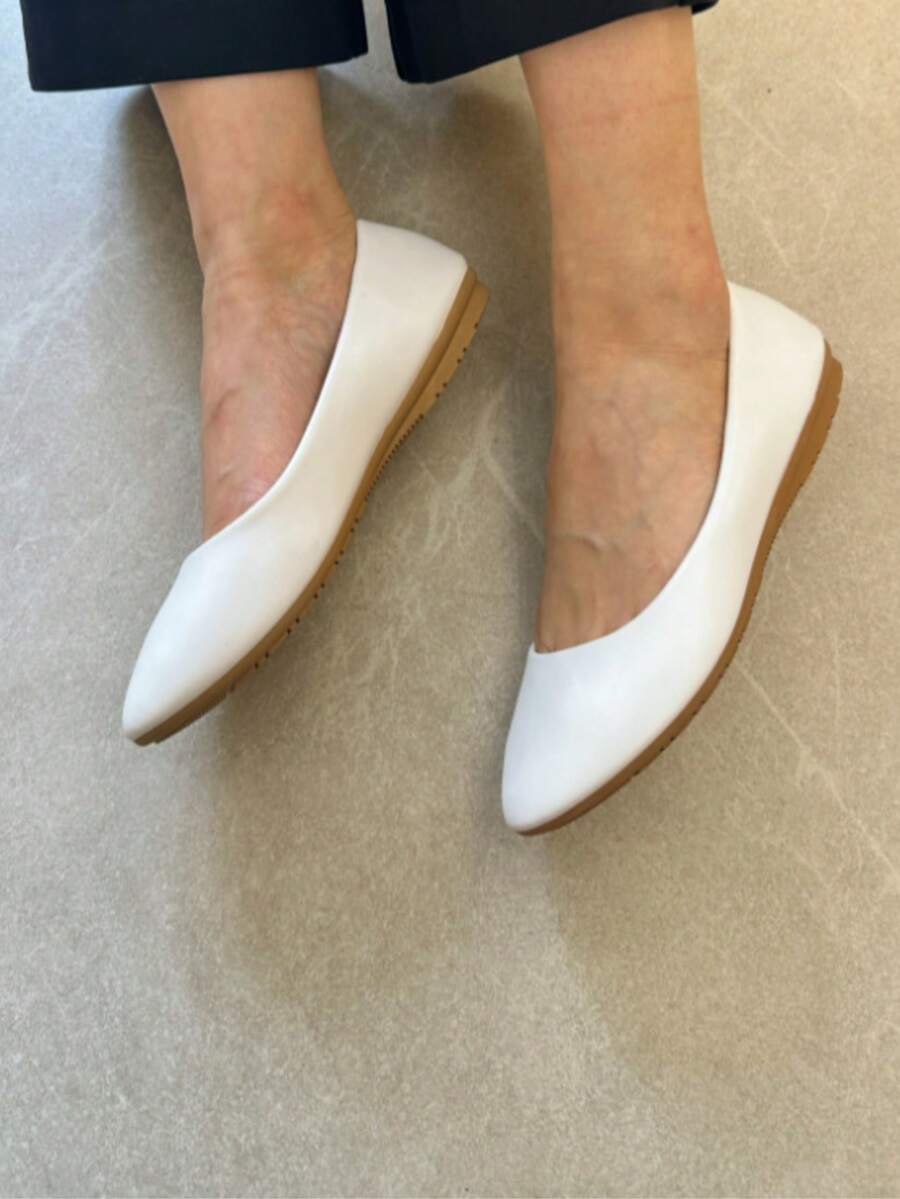 Casual Versatile Minimalist Elegant Flat Shoes - White - View 1