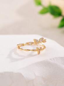 1buc auriu, elegant, lux, la modă, personalizat, cu 26 de litere, design fluture, inel de femeie, ca cadou pentru prieteni, surori, mame, soții, iubite pentru vacanță, ziua de naștere, aniversare, Crăciun