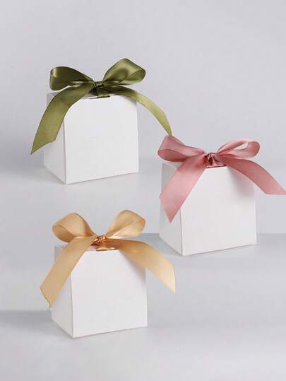 12 pezzi Mini scatole regalo vuote con fiocco e nastro, piccole borse regalo per feste, adatte per compleanni, matrimoni, feste, docce nuziali, festa della mamma, lauree, le scatole possono essere personalizzate per piccoli accessori e borse regalo
