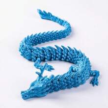 3D Printed Chinese Dragon Egg With Movable Joints - 11.8-Inch Dragon Flexible Statue, Color Series Home Office Decoration