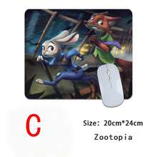 1PC《疯狂动物城》尼克和朱迪鼠标垫 动漫卡通防滑桌垫 电竞游戏键盘垫 适用于笔记本电脑和电脑 无线鼠标垫 办公用品 桌面装饰 适合女生女士男士 - 彩色 - 查看 7