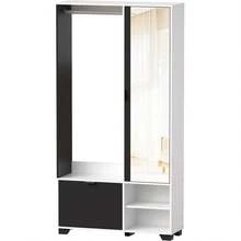 Modern White Hallway Wardrobe Set With Mirror, Clothes Rail, And Shoe Rack | Space-Saving Hallway Cabinet (100L X 33W X 190H) - White - View 7