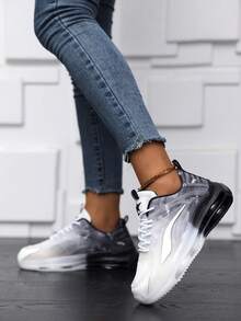 Spring/Summer Unisex Casual Breathable Mesh Marathon Running Shoes, Soft And Slip-Resistant, Comfortable And Shock-Absorbing, Durable And Lightweight, Perfect For Traveling - Black and White - View 19