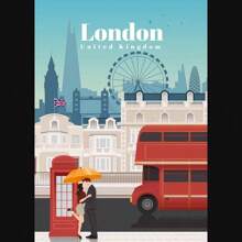 1pc/3PCS Images A Wall Arts Posters Modern Travel Amsterdam Tokyo London Iceland Bali Vancouver Travel Posters And Prints Modern Wall Art City Painting Landscape Oil Painting Frameless/Framed Canvas Art ,Wall Art With Frame