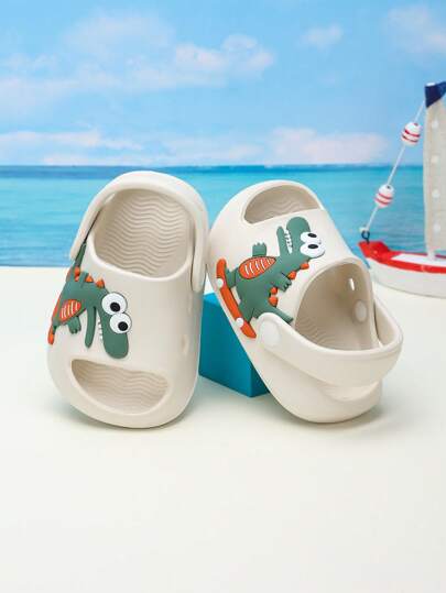 1 Pair Baby Animal Pattern Breathable Non-Slip Slip-On Beach Sandals, Outdoor Slippers