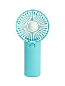 1 pieza Ventilador de mano mini unisex para pareja, alimentado por batería (Batería no incluida), ventilador portátil de enfriamiento de verano, con soporte, diseño minimalista de unicolor, adecuado para uso diario - Multicolor - Ver 6
