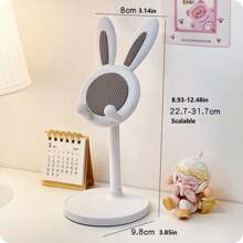 1-Piece Creative Cartoon Mobile Phone Bracket, Cute Cartoon Rabbit Bear Little Yellow Duck Flat Universal Mobile Phone Desktop Bracket Adjustable Telescopic Lifting Slouchy Bracket, Gifts For Children And Girlfriends, Birthday Gifts For Women, Valentine's Day Gifts. Suitable For Desktops