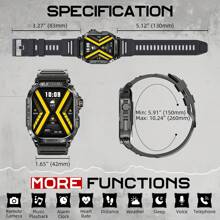 EIGIIS Reloj inteligente para hombres con brújula (responder/marcar llamada) pantalla AMOLED siempre activa de 1.96", reloj inteligente resistente para exteriores con monitoreo de sueño, monitor de actividad física para Android e iOS