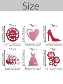 (1/12)Pcs/Set Glitter "Happy Mom's Day" Cake Topper, Mother's Day Celebration Cake Decor Flag
