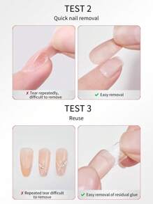 RS NAIL Removedor de gel de uñas para uñas postizas de 120ml, fácil de remover, gel de uñas sólido sin acetona, con esponja práctica y rápida, sin desperdicio, no daña las uñas, removedor profesional para uñas postizas