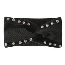 1 Stück/3 Stück zufälliges 3-Farben Stirnband mit breitem Strass-Besatz - sportlich, Yoga, schweißableitend, modisch-lässiges Stirnband, Mode-Haaraccessoires, klassische Haarbänder