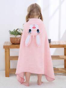 MICHLEY MICHLEY 1pc Cartoon Hooded Baby Towel Unisex Premium Soft Swimming Bathrobe Large Washcloths 27.5" X 45.5" For 0-7Y