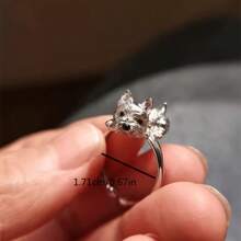 1pc Fashionable & Cute Corgi Dog Shaped Ring, Suitable For Men And Women, Daily Wear Pet Dog Jewelry Accessory Gift