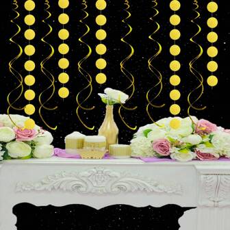 Party Wedding Holiday Celebration Spiral Ribbon Backdrop Decor Set