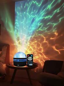 1pc LED Smart LED Portable ABS Material Water Ripple Lamp, Aurora Projection Lamp, 16 Kinds Of Lighting Effects, LED Color Changing Lamp, Galaxy Star Projector, Bedroom Light Projector, Starry Sky Projector, Star Whirl Color Lamp, Seven-Color Rotating Atmosphere Lamp, Magic Projector, Adult Room Decoration, Home Decoration, Home Theater, Ceiling, Gift, Camping, Wedding Decoration, Holiday Party, Let Your Home Be Breathtakingly Beautiful.