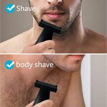 Rifinitore da barba elettrico per uomo, rasoio a lamina impermeabile e senza fili, rasatore ricaricabile per uso bagnato e asciutto, groomer per cura del corpo, regalo di Natale