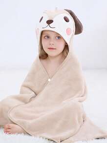 MICHLEY MICHLEY 1pc Cartoon Hooded Baby Towel Unisex Premium Soft Swimming Bathrobe Large Washcloths 27.5" X 45.5" For 0-7Y