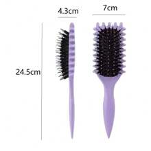 Cepillo con cojín para cabello rizado y ondulado, peine de madera larga para alisar ondas grandes, cepillo para el cabello de uso doméstico