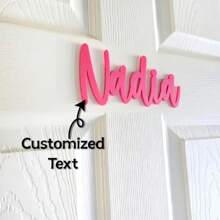 1pc Customized Acrylic Name Plate, Personalized Name, Customized Plaque, Unique Restaurant Wall Decor, Plate Decoration, Suitable For Bedroom, Cake Decor, Children's Day, Christmas, Halloween, Back To School, Birthday, Party Gifts, Customized Gifts