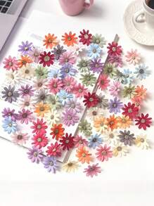 100pcs Artificial Silk Flower Decor Accessories For Headpieces, Wedding Corsage DIY Crafts