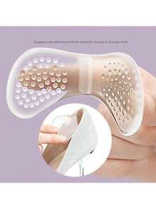 1 paio di cuscinetti in silicone per il tallone, imbottiture per prevenire lo sfregamento nelle scarpe con tacco alto, di design universale nuovo più spesso e morbido, aumenta di mezza misura