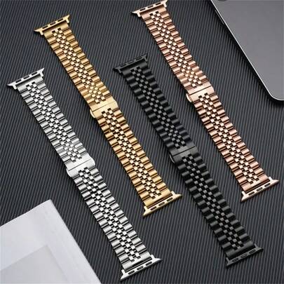 1 Pieza Correa de reloj de liberación rápida ajustable de metal compatible con de 38 mm, 40 mm, 41 mm, 42 mm, 44 mm, 45 mm, 49 mm, S10 de 42 mm y 46 mm, compatible con Ultra/SE/8/7/6/5/4/3/2/1, pulsera casual de negocios para hombres, pulsera de moda impermeable y transpirable para mujeres, accesorio de reloj inteligente para uso diario, madre, padre, amante, estudiante